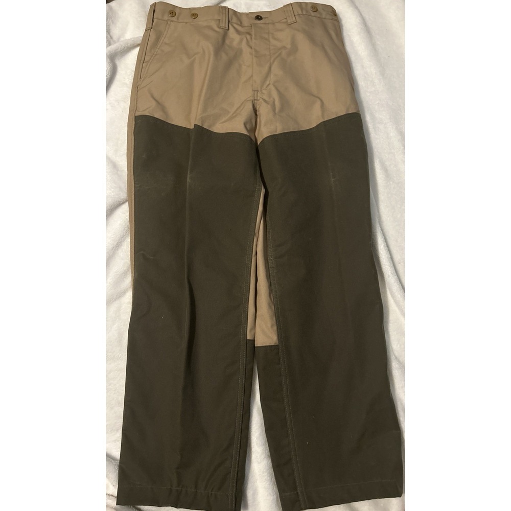 Vintage Filson Pants Men 36x31 Beige Green Brush Canvas  Knee Hunting NWOT USA
